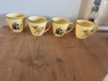 Zeller Keramik Kopjes - Set van 4 beschikbaar voor biedingen