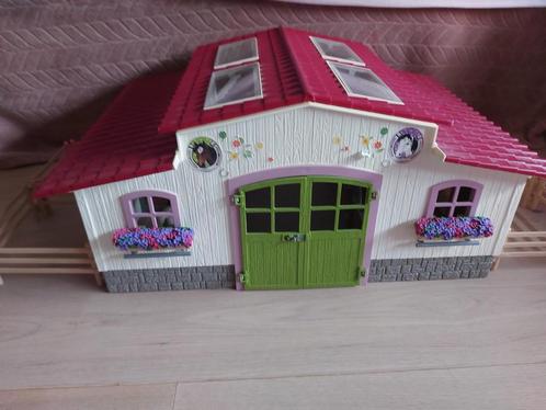 Schleich stal met paard, veulen en ruiter, Verzamelen, Speelgoed, Zo goed als nieuw, Ophalen