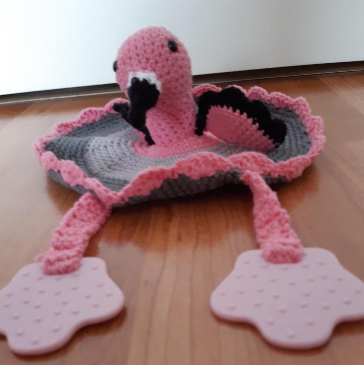 Knuffeldoekje Flamingo, Kinderen en Baby's, Speelgoed | Knuffels en Pluche, Nieuw, Overige typen, Ophalen