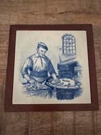 Delfts Blauwe Tegel - Haringreinigingsmachine 1933, Antiek en Kunst, Antiek | Wandborden en Tegels, Ophalen of Verzenden