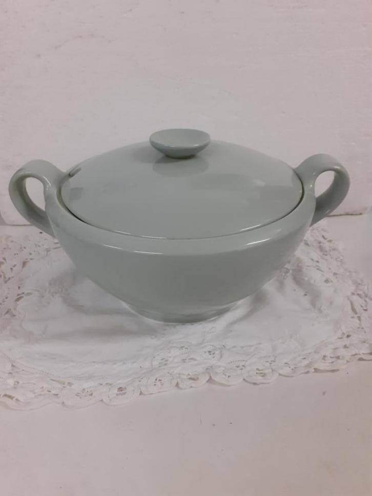 Goedewaagen - Gouda - mooie grijs/ blauwe dekschaal, Antiek en Kunst, Antiek | Servies los, Ophalen of Verzenden