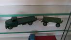dinky Groene Fordson platte laadwagen incl. aanhanger., Ophalen of Verzenden, Zo goed als nieuw, Bus of Vrachtwagen, Dinky Toys