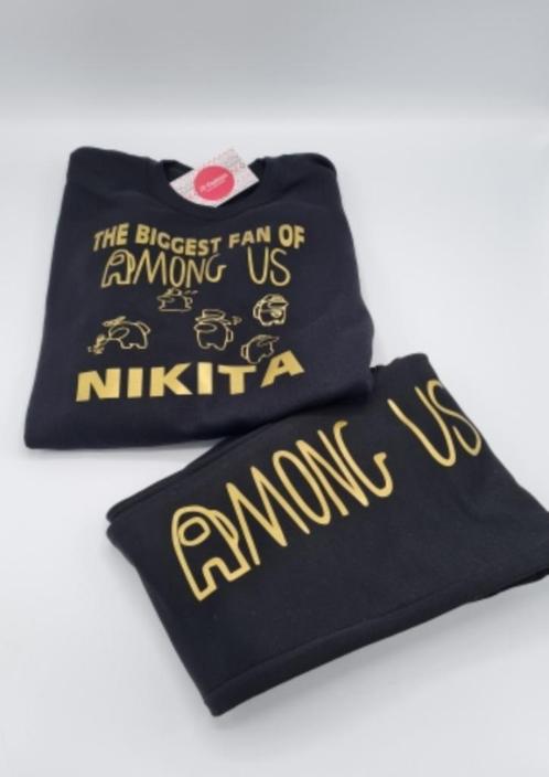 Among us pakken met je eigen naam in maat 122, Kinderen en Baby's, Kinderkleding | Maat 122, Nieuw, Jongen of Meisje, Broek, Verzenden