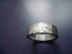 Stailles Steele Ring met print Spinnenweb, Ophalen of Verzenden, Zo goed als nieuw, Dame of Heer, IJzer of Staal