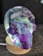 Skull van regenboog fluoriet, Ophalen of Verzenden, Mineraal