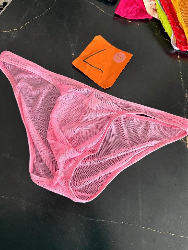 nylon transparante minislip, slip maat L, roze, Kleding | Heren, Ondergoed, Ophalen of Verzenden, Roze, Slip