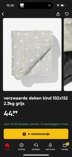 Verzwaringsdeken Hema kind, Kinderen en Baby's, Ophalen of Verzenden, Zo goed als nieuw, Wit, Jongetje of Meisje