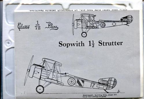 Sopwith 1½ Strutter., Hobby en Vrije tijd, Modelbouw | Vliegtuigen en Helikopters, Zo goed als nieuw, Vliegtuig, 1:72 tot 1:144