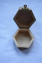 1 stuks houten sierradendoosje zeshoek, Ophalen of Verzenden, Nieuw, Materiaal