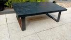 Salontafel 126x66 zwart visgraad + stalen pootjes, Huis en Inrichting, Tafels | Salontafels, Ophalen, Nieuw, 50 tot 100 cm, Minder dan 50 cm