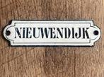 Antiek emaille naamplaatje Art Nouveau stijl, Antiek en Kunst, Ophalen of Verzenden