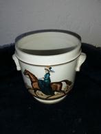 Antieke bloempot pot, Ophalen of Verzenden, Zo goed als nieuw, Rond, Minder dan 25 cm