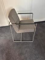 Eetkamer stoelen 6 stuks, merk Harvink, Huis en Inrichting, Stoelen, Gebruikt, Metaal, Ophalen of Verzenden, Grijs