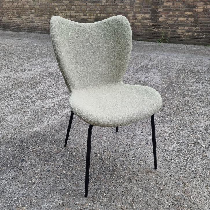 Nette eetkamerstoelen groen met zwarte poten, Huis en Inrichting, Stoelen, Nieuw, Eén, Stof, Overige kleuren, Ophalen of Verzenden