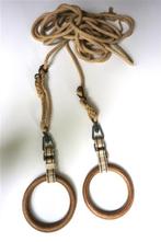 Vintage ringen gymzaal + lang touw turnen, Gebruikt, Materiaal, Ophalen of Verzenden, Nvt