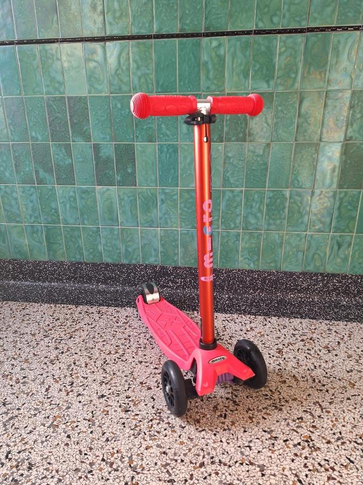 Maxi Micro step Deluxe - 3-wiel kinderstep - Roze, Fietsen en Brommers, Steps, Gebruikt, Gewone step, Ophalen