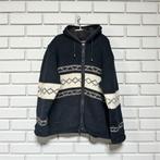 Windfjord Vest Maat XL Zwart Wit Hand Gebreid Windjack, Kleding | Heren, Truien en Vesten, Verzenden, Zwart, W, Maat 56/58 (XL)