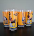 Vintage Orangina Glazen - Lot van 4, Ophalen, Glas of Glazen, Overige stijlen, Glas