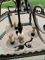 Antieke Hanglamp Glas & Porselein, Ophalen of Verzenden