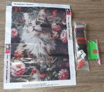 Diamond Painting Kat met Bloemen 30x40cm, Ophalen of Verzenden, Nieuw