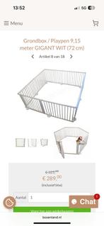 Witte houten grondbox. Inklapbaar. 9 meter lang., Kinderen en Baby's, Boxen, Ophalen, Zo goed als nieuw