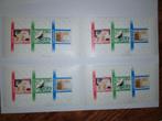 VIER velletjes blokje PTT postzegels 1881-1981, Ophalen of Verzenden, Postfris, Overige thema's