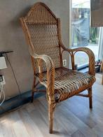 Rotan stoel antiek, Huis en Inrichting, Stoelen, Gebruikt, Bruin, Eén, Ophalen