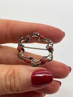 Z991 Prachtige zilveren broche bloedkoraal, Sieraden, Tassen en Uiterlijk, Antieke sieraden, Ophalen of Verzenden, Zilver, Broche