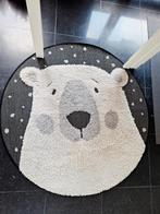 Rond vloerkleed IJsbeer, kinderkamer - 118 cm diameter, Grijs, Kindvriendelijk, Rond, Ophalen of Verzenden