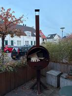 Tuinhaard terraskachel buitenhaard houtkachel cortenstaal, Ophalen, Zo goed als nieuw