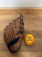 Honkbal handschoen + bal - Kindermaat, Sport en Fitness, Honkbal en Softbal, Ophalen of Verzenden, Zo goed als nieuw, Bal