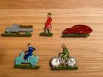 Verkeersspel met tinnen figuurtjes Vintage, Antiek en Kunst, Antiek | Speelgoed, Ophalen of Verzenden