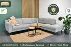 Refurbished Hoekbank Montèl Montelex Lichtgrijs | Garantie, Huis en Inrichting, Banken | Bankstellen, -, Verzenden, -, Hoekbank
