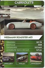 W2716 autokaartje wiesmann roadster mf5, Verzamelen, Ophalen of Verzenden, Zo goed als nieuw, Auto's