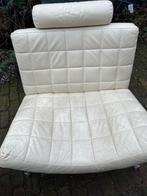 1x Leolux Volare fauteuil wit leer, Huis en Inrichting, Fauteuils, Ophalen, Gebruikt, 75 tot 100 cm, Memphis Industrieel Dutch Design Retro Vintage Loungen