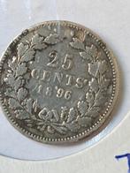 25 cent Wilhelmina 1896!!, Postzegels en Munten, Munten | Nederland, Ophalen of Verzenden, Koningin Wilhelmina, 25 cent