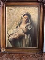 M.Kastelijn:antieke afb. madonna gearmd met baby., Antiek en Kunst, Ophalen