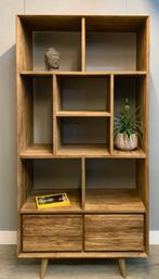 Mooie retro boekenkast van teakhout (3 stuks), Ophalen, 100 tot 150 cm, Teakhout, Zo goed als nieuw