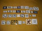oud emaille huisnummer 52 ook 53 54 55 56 57 58 59 60 61 62, Ophalen of Verzenden