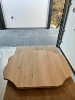 Organische salontafel 72x95x3 bolle kanten eiken rustiek, Ophalen, Nieuw