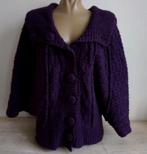 Dik paars vest in poncho model, Verzenden, Gedragen, Paars