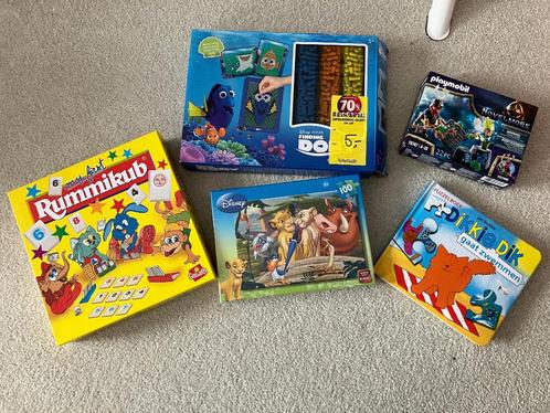 Rummikub+Puzzels Dikki Dik en Simba +Playmobil+Nemo Pixelart, Kinderen en Baby's, Speelgoed | Educatief en Creatief, Gebruikt