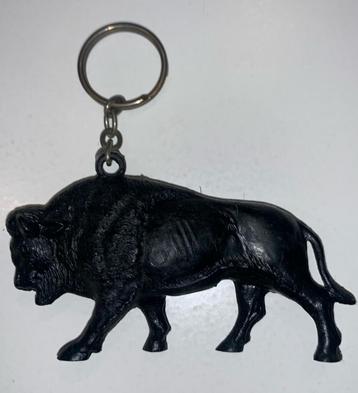 Vintage sleutelhanger zwarte bison beschikbaar voor biedingen