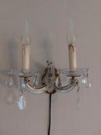 2 Franse wandlampjes met kristal Samen 60 euro., Huis en Inrichting, Lampen | Kroonluchters, Ophalen of Verzenden, Zo goed als nieuw