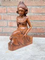 houten beeld BALINESE, Ophalen of Verzenden