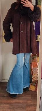 Lammy lammycoat sheepskin schapenvacht Afghaanse suède jas, Ophalen of Verzenden, Gedragen, Maat 42/44 (L), Bruin