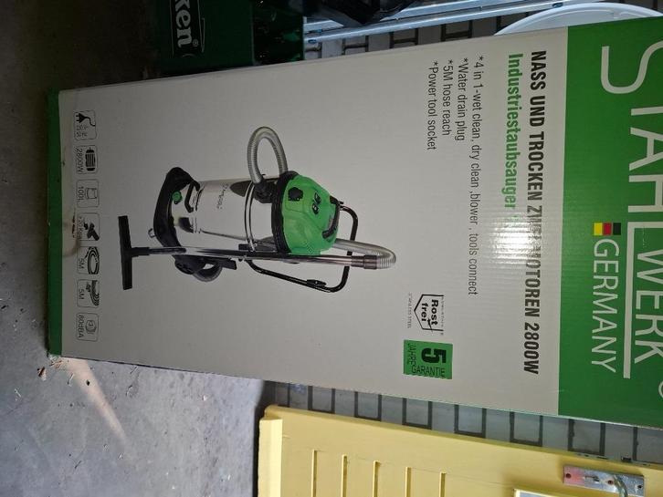 Bouwstofzuiger - stofzuiger - droog en nat, Witgoed en Apparatuur, Stofzuigers, Nieuw, Waterstofzuiger, 2000 watt of meer, Reservoir