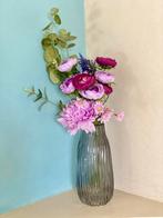 Vaas met kunstbloemen, Huis en Inrichting, Woonaccessoires | Vazen, Ophalen, Overige kleuren, 50 tot 75 cm, Glas