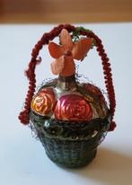 oude kerstbal, Victoriaans, korfje, tinsel, pijpenveger mand, Antiek en Kunst, Ophalen of Verzenden