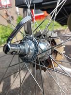 Campagnolo Record achterwiel met een 9 versn cassette., Fietsen en Brommers, Fietsonderdelen, Racefiets, Gebruikt, Ophalen of Verzenden